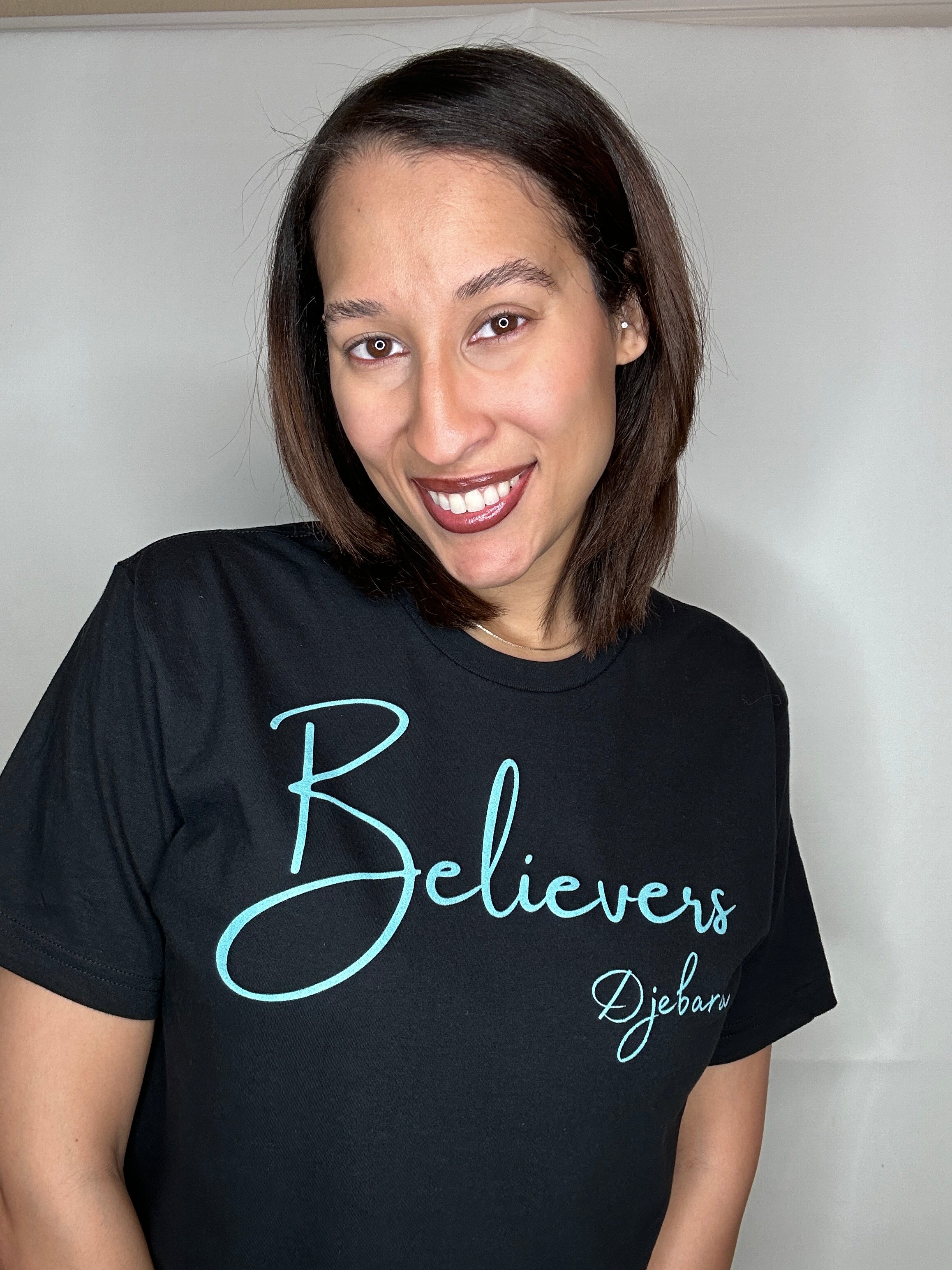 Black Believers Short-Sleeve Unisex T-Shirt (Aqua) S-3XL