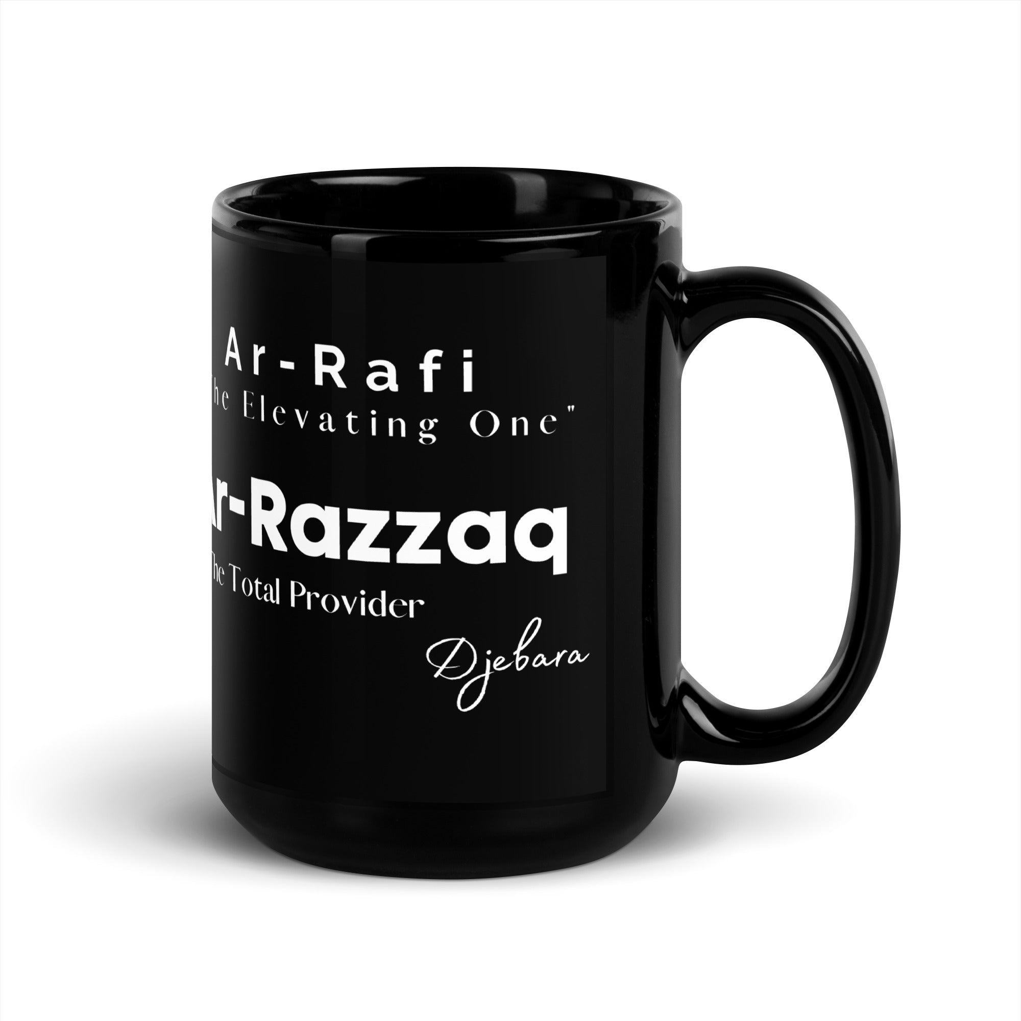 Ar-Rafi Black Glossy Mug