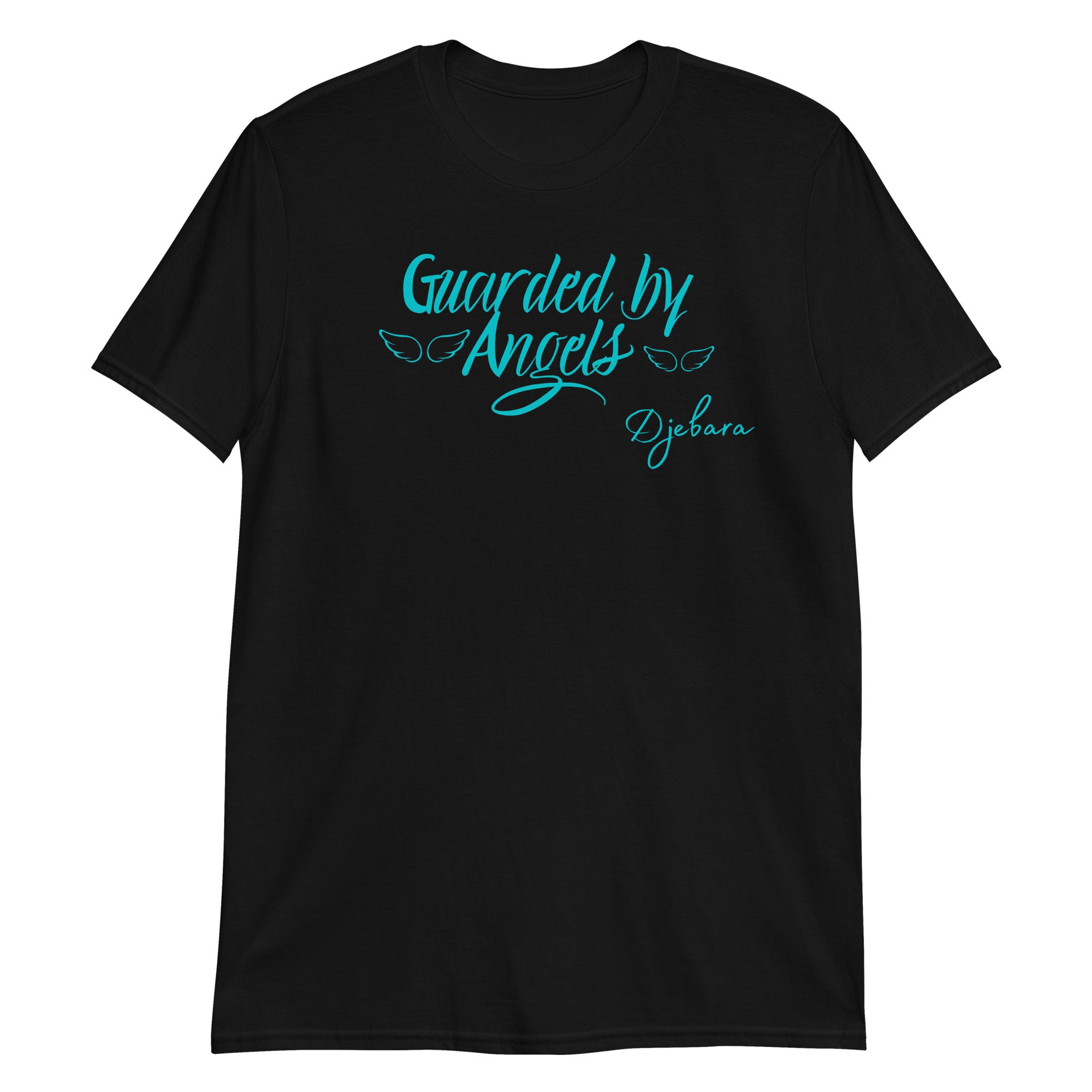 Black Guarded by Angels Short-Sleeve Gildan Unisex T-Shirt (T-Wings) S-3XL