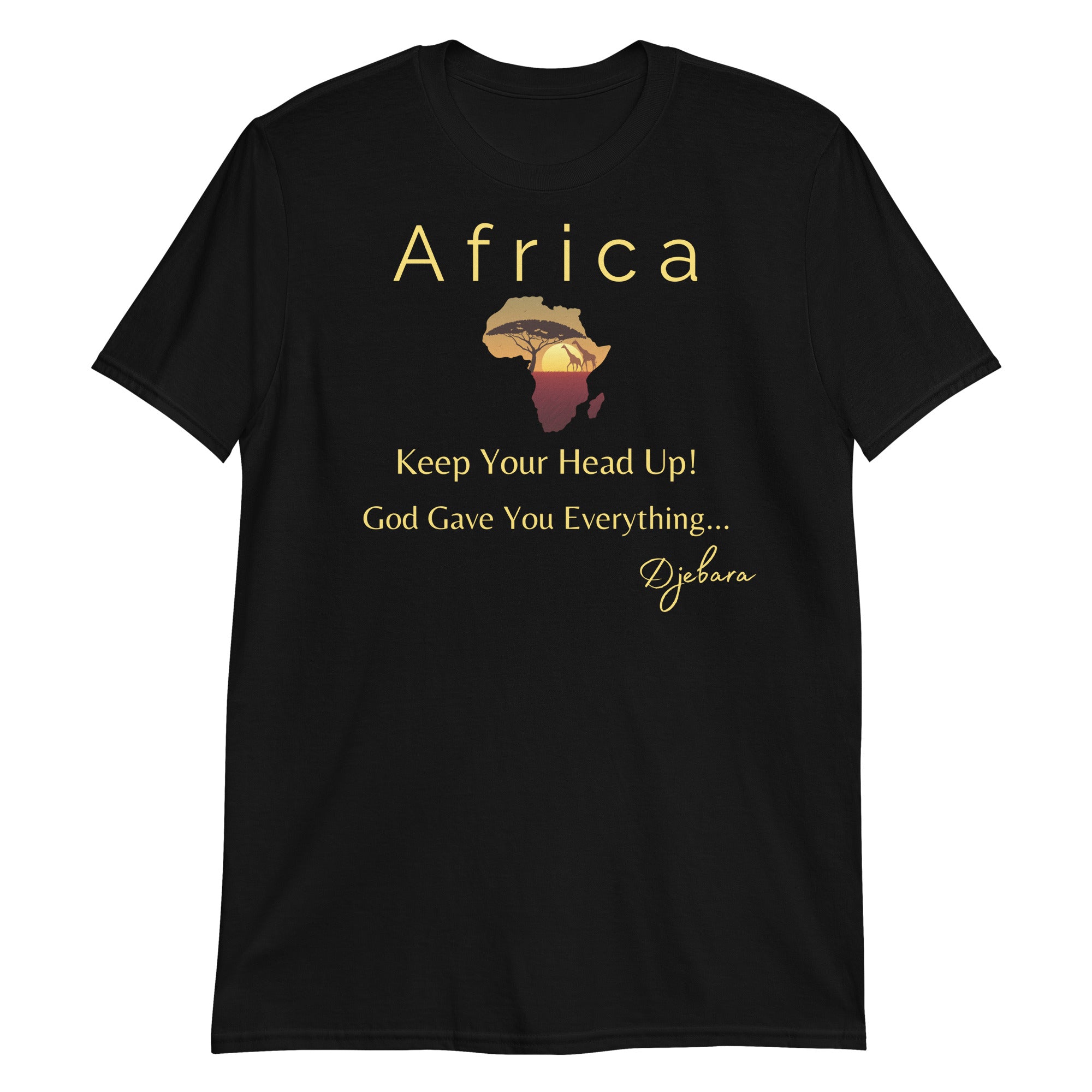 Black Africa Short-Sleeve Gildan Unisex T-Shirt (Light) S-3XL