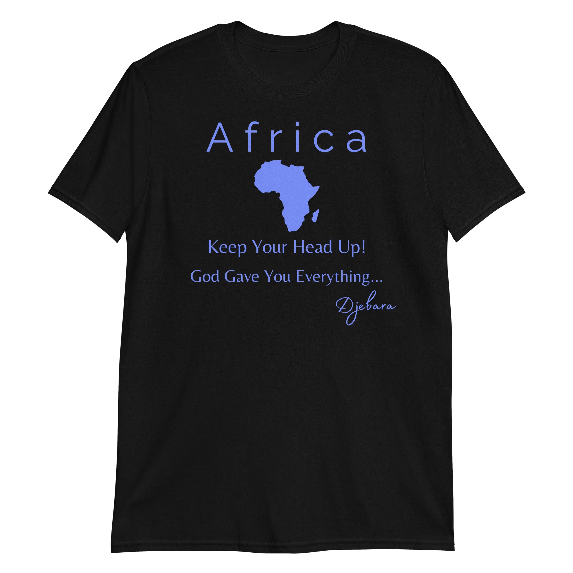 Black Africa Short-Sleeve Gildan Unisex T-Shirt (Royal) S-3XL