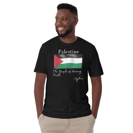Black Palestine Short-Sleeve Gildan Unisex T-Shirt S-3XL