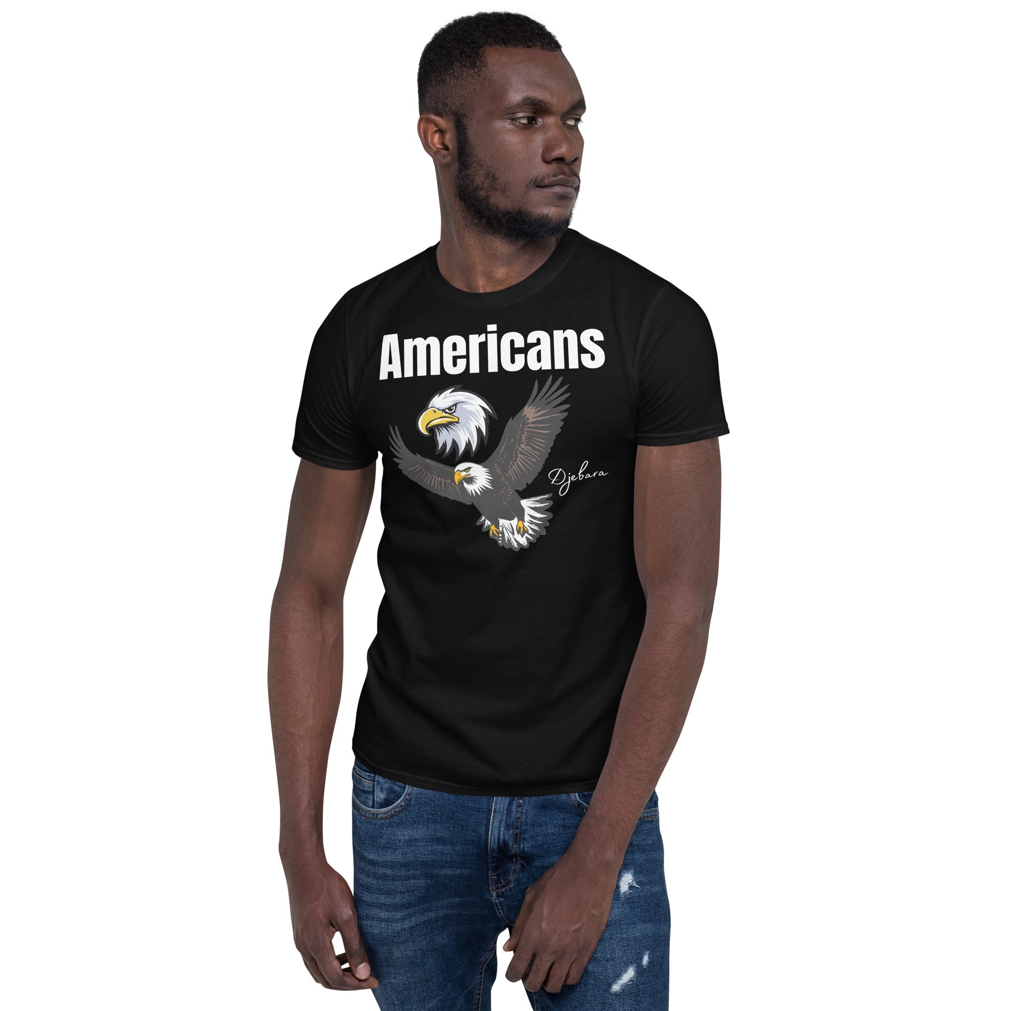 Black AMERICANS Short-Sleeve Gildan Unisex T-Shirt S-3XL