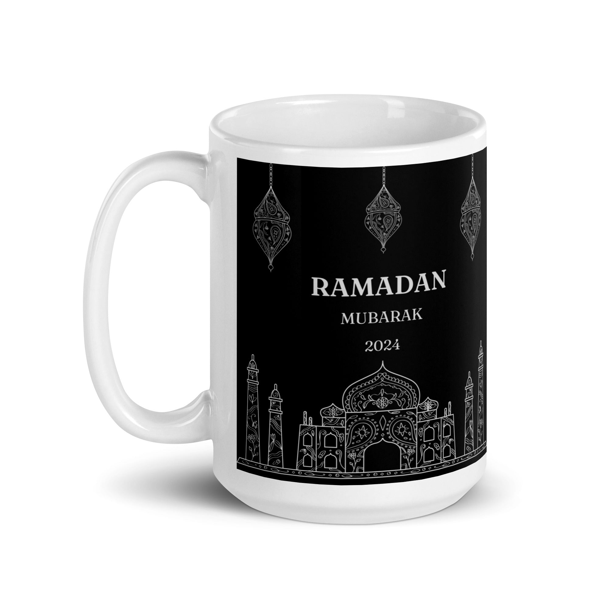 Ramadan Mubarak 2024 White Glossy Mug