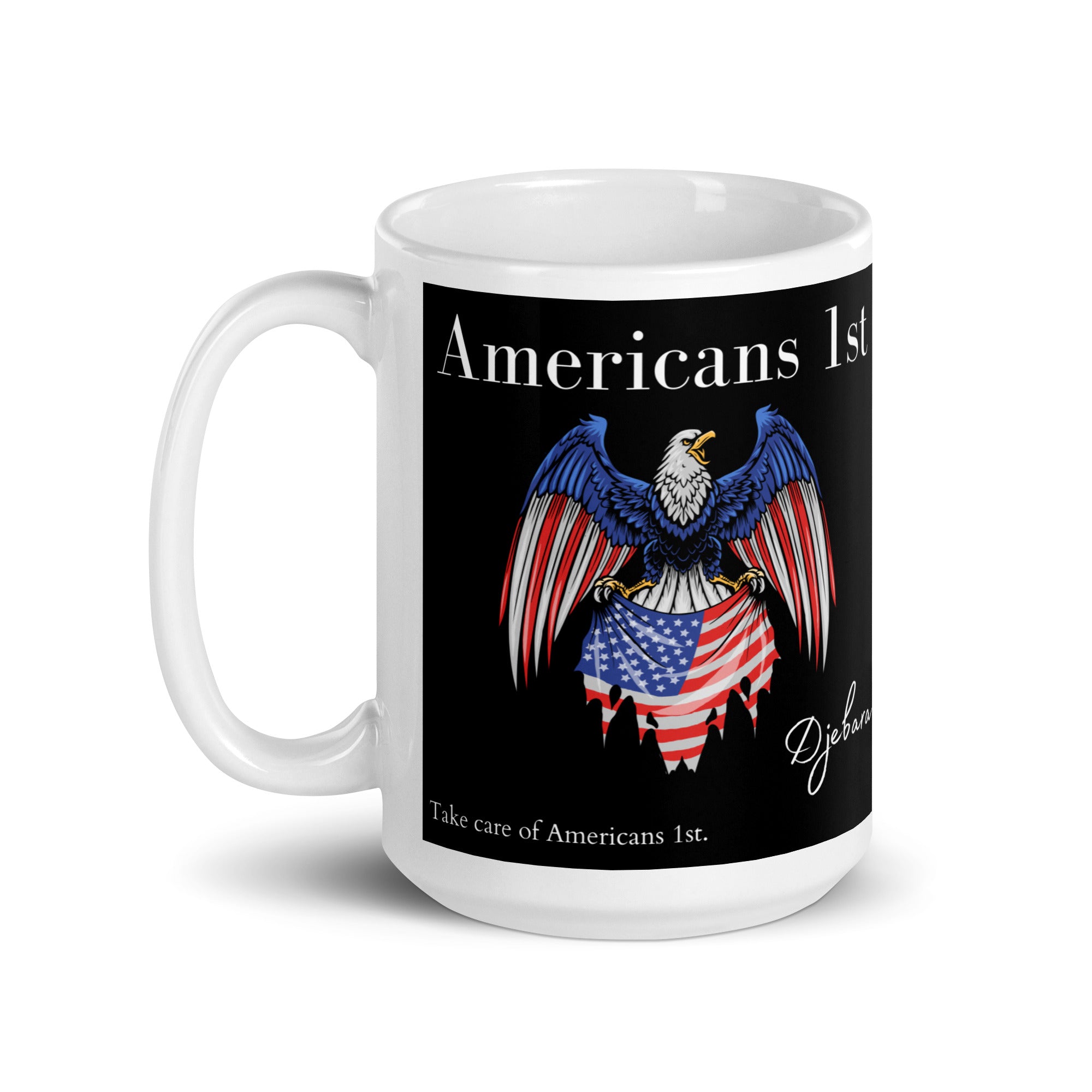 Americans 1st Eagle White Glossy Mug BBG