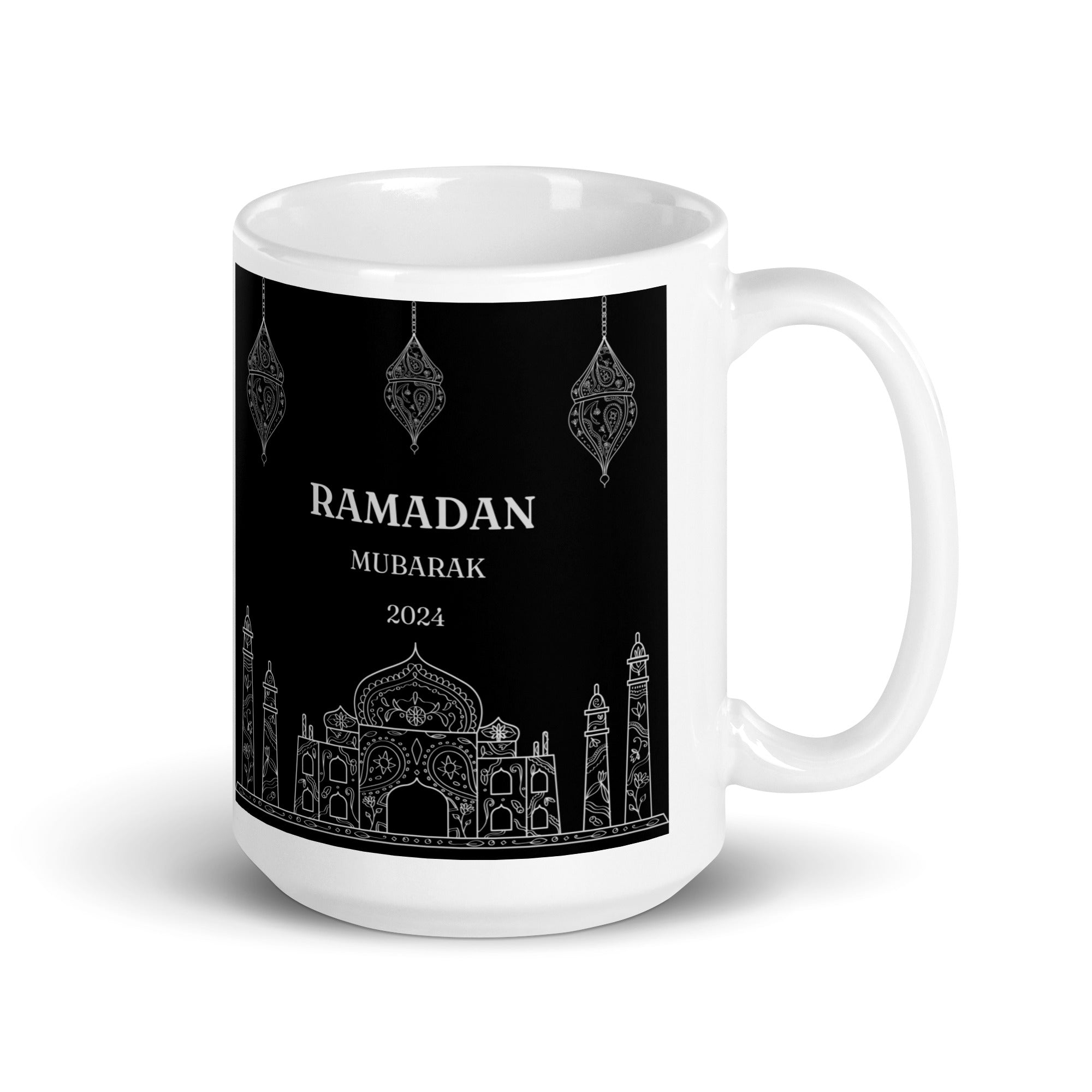 Ramadan Mubarak 2024 White Glossy Mug
