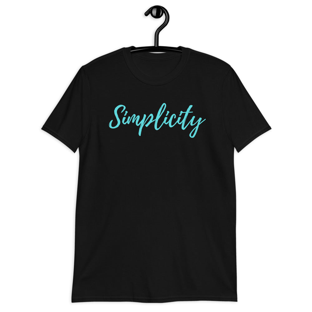Black Simplicity Short-Sleeve Gildan Unisex T-Shirt (T-Blue) S-3XL