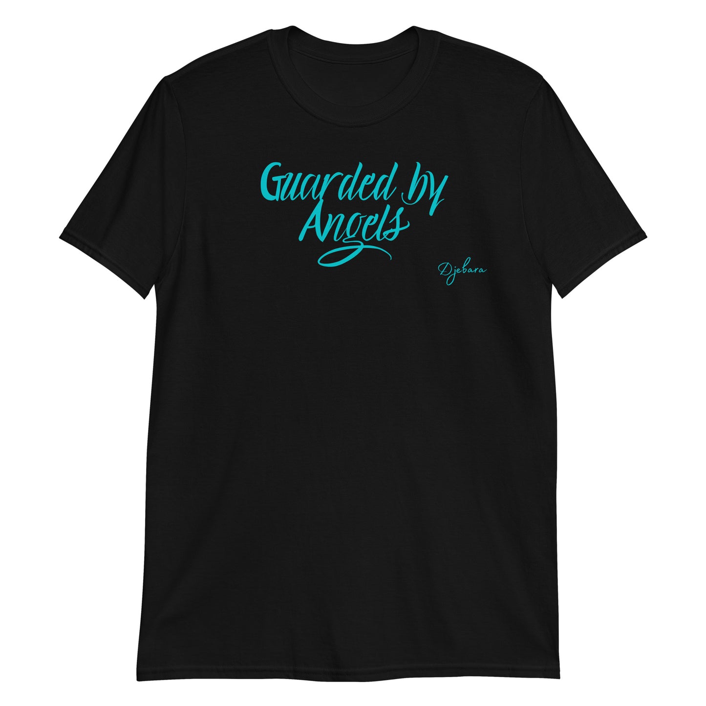 Black Guarded by Angels Gildan Short Sleeve Unisex T-Shirt