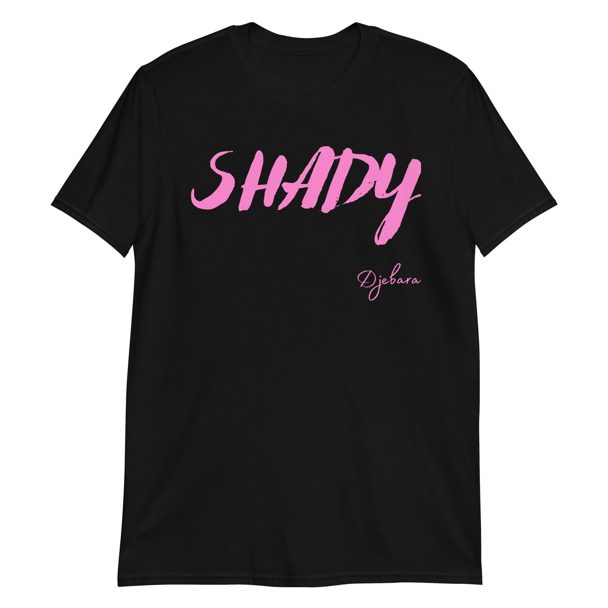 Black SHADY Short-Sleeve Gildan Unisex T-Shirt (Pink) S-3XL