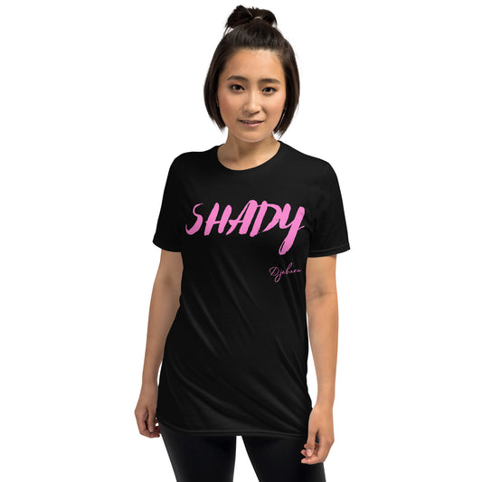 Black SHADY Short-Sleeve Gildan Unisex T-Shirt S-3XL (Pink)
