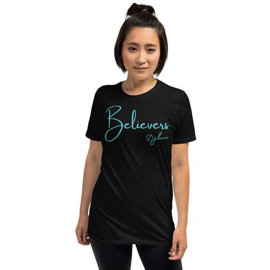 Black Believers Short-Sleeve Gildan Unisex T-Shirt S-3XL (Aqua)