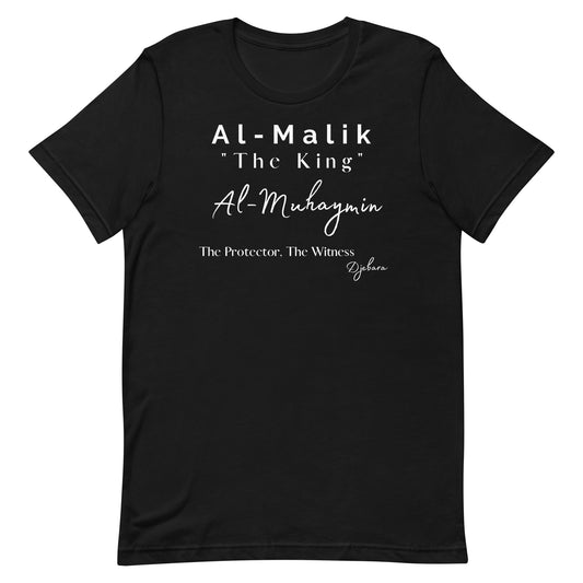 Black Bella Canvas Al-Malik The King Short Sleeve Unisex T-shirt S-4XL